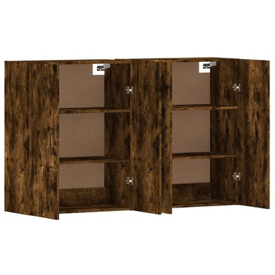 vidaXL Wall Mounted Cabinets 2 pcs Smoked Oak Engineered Wood