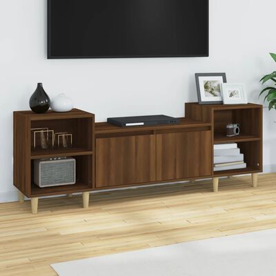 vidaXL TV Cabinet Brown Oak 160x35x55 cm Engineered Wood