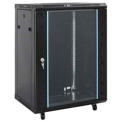 vidaXL 15U Network Cabinet with Swivel Feet 19" IP20 53x40x80 cm