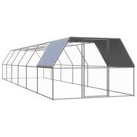 vidaXL Outdoor Chicken Cage 3x12x2 m Galvanised Steel