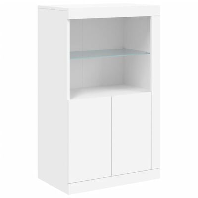 vidaXL Sideboard with LED Lights White 283x37x100 cm