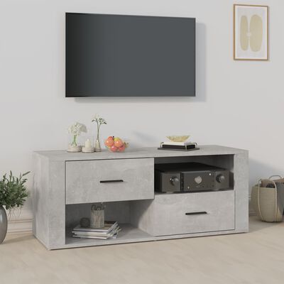 vidaXL TV Cabinet Concrete Grey 100x35x40 cm Engineered Wood