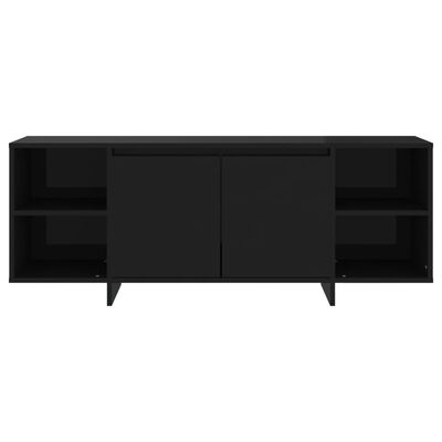 vidaXL TV Cabinet Black 130x35x50 cm Engineered Wood