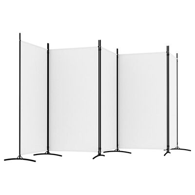 vidaXL 5-Panel Room Divider White 433x180 cm Fabric