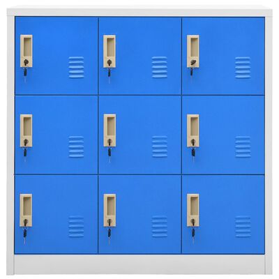 vidaXL Locker Cabinets 5 pcs Light Grey and Blue 90x45x92.5 cm Steel