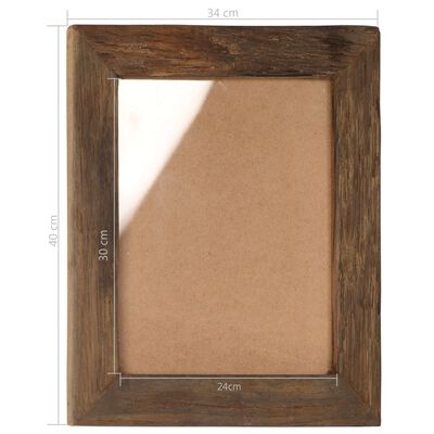 vidaXL Photo Frames 2 pcs 34x40 cm Solid Reclaimed Wood and Glass