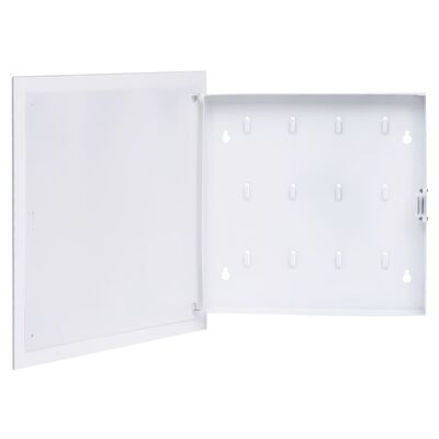 vidaXL Key Box with Magnetic Board White 35x35x4 cm