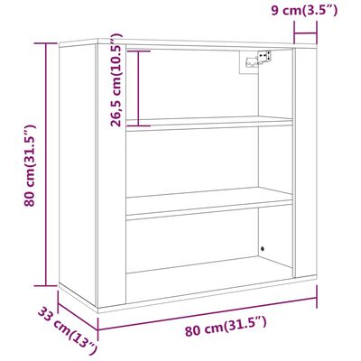 vidaXL Highboard Grey Sonoma Engineered Wood