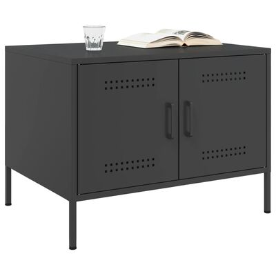 vidaXL Coffee Table Black 68x50x50.5 cm Cold-rolled Steel