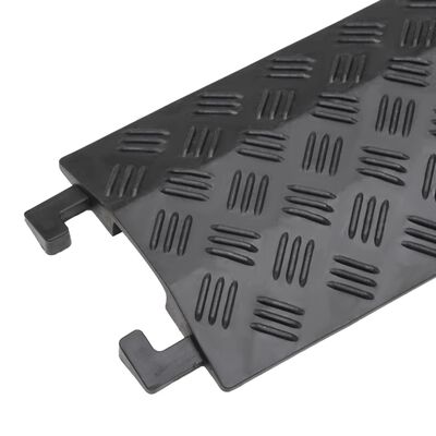 vidaXL Cable Protector Ramps 2 pcs 98.5 cm Black