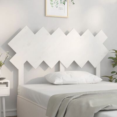 vidaXL Bed Headboard White 132x3x81 cm Solid Wood Pine