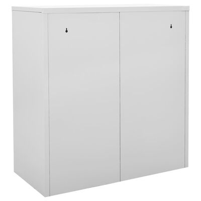 vidaXL Locker Cabinet Light Grey and Blue 90x45x92.5 cm Steel