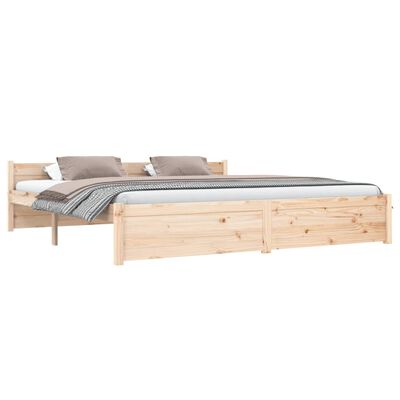 vidaXL Bed Frame without Mattress Solid Wood 180x200 cm Super King Size