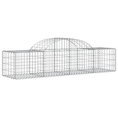 vidaXL Arched Gabion Baskets 20 pcs 200x50x40/60 cm Galvanised Iron