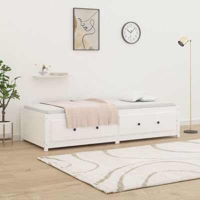 vidaXL Day Bed without Mattress White 90x190 cm Single Solid Wood Pine