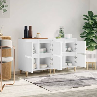 vidaXL Sideboards 2 pcs White 60x35x70 cm Engineered Wood