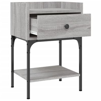 vidaXL Bedside Table Grey Sonoma 40.5x31x60 cm Engineered Wood