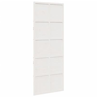 vidaXL Barn Door White 80x208 cm Solid Wood Pine