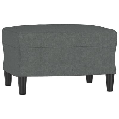 vidaXL 3-Seater Sofa with Footstool Dark Grey 180 cm Fabric