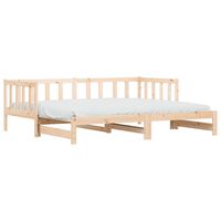 vidaXL Day Bed with Trundle 90x190 cm Solid Wood Pine