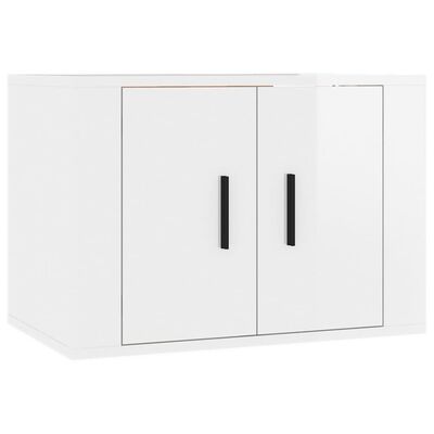 vidaXL Wall-mounted TV Cabinets 3 pcs High Gloss White 57x34.5x40 cm