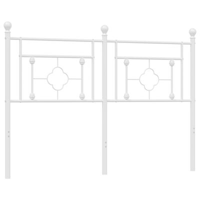 vidaXL Metal Headboard White 135 cm