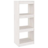 vidaXL Book Cabinet/Room Divider White 40x30x103.5 cm Solid Pinewood