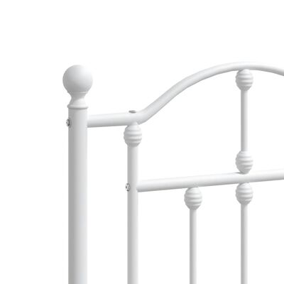 vidaXL Metal Headboard White 135 cm