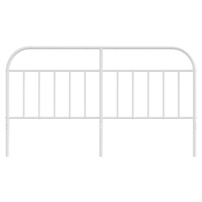 vidaXL Metal Headboard White 180 cm