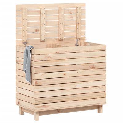 vidaXL Laundry Basket 88.5x44x76 cm Solid Wood Pine