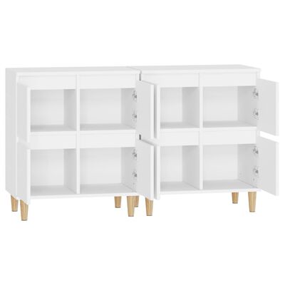 vidaXL Sideboards 2 pcs White 60x35x70 cm Engineered Wood