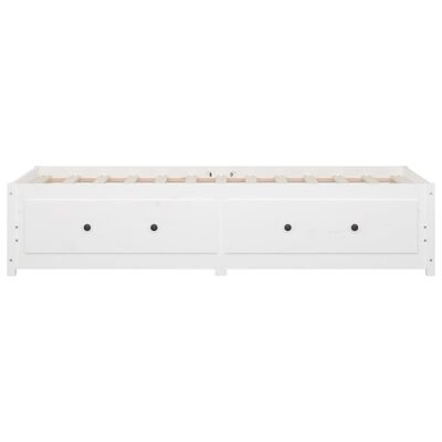 vidaXL Day Bed without Mattress White 90x190 cm Single Solid Wood Pine