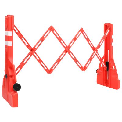 vidaXL Folding Traffic Barrier Red 210x50x105 cm