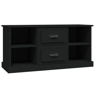 vidaXL TV Cabinet Black 99.5x35.5x48 cm Engineered Wood