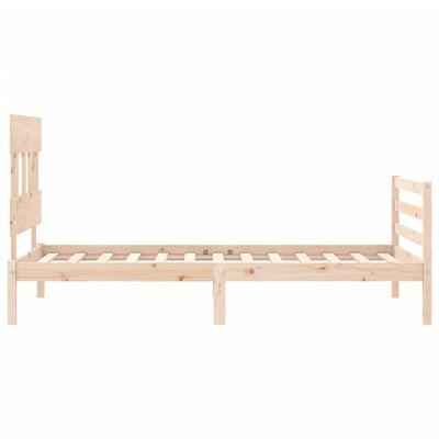 vidaXL Bed Frame without Mattress Single Solid Wood