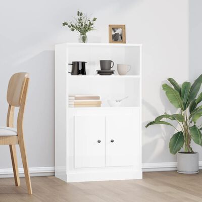 vidaXL Highboard High Gloss White 60x35.5x103.5 cm Engineered Wood