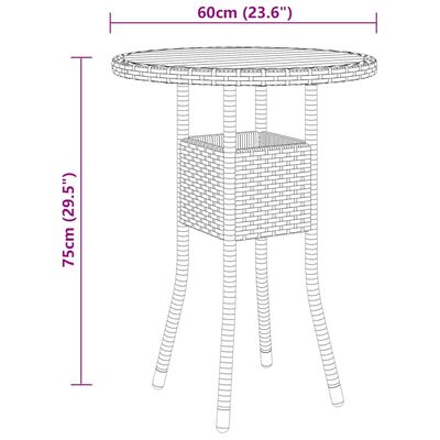 vidaXL 5 Piece Garden Lounge Set Poly Rattan Grey