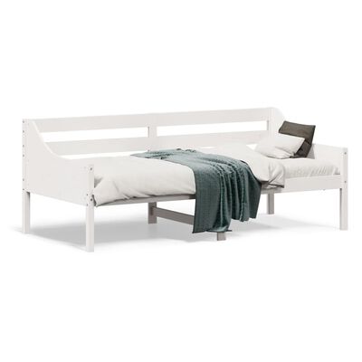 vidaXL Day Bed without Mattress White 90x190 cm Single Solid Wood Pine