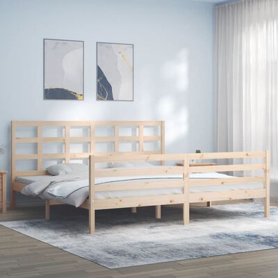 vidaXL Bed Frame without Mattress Super King Size Solid Wood