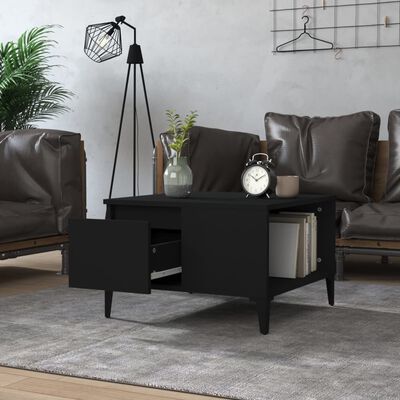 vidaXL Coffee Table Black 55x55x36.5 cm Engineered Wood