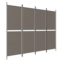 vidaXL 4-Panel Room Divider Anthracite 200x200 cm Fabric