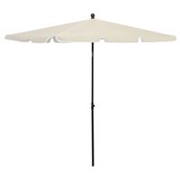 vidaXL Garden Parasol with Pole 210x140 cm Sand