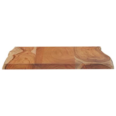 vidaXL Table Top 80x60x2.5 cm Rectangular Solid Wood Acacia Live Edge