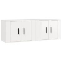 vidaXL Wall-mounted TV Cabinets 2 pcs High Gloss White 57x34.5x40 cm