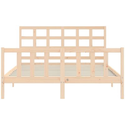 vidaXL Bed Frame without Mattress King Size Solid Wood Pine