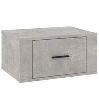 vidaXL Wall-mounted Bedside Cabinet Concrete Grey 50x36x25 cm