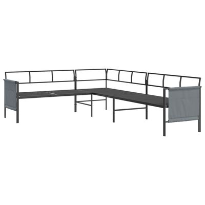 vidaXL 2 Piece Garden Dining Set Anthracite Steel