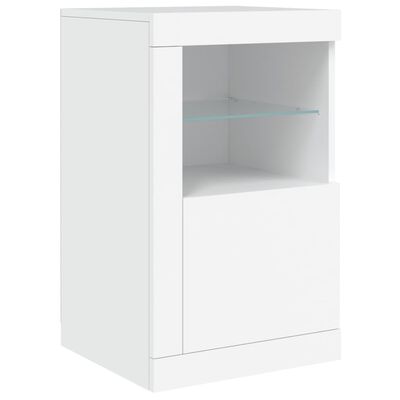 vidaXL Sideboard with LED Lights White 163x37x67 cm