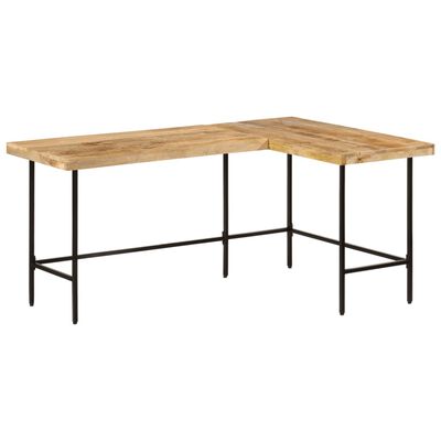 vidaXL Desk 165x110x77 cm Solid Wood Mango and Iron