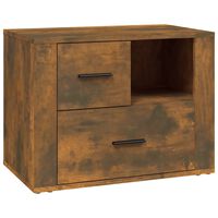 vidaXL Bedside Cabinet Smoked Oak 60x36x45 cm Engineered Wood